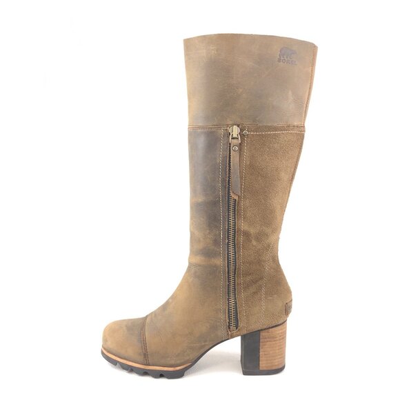 Sorel Addington Tall Brown Leather Boots 8